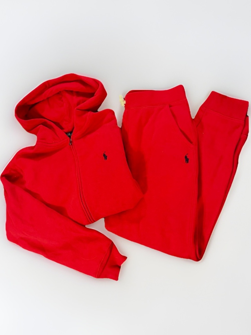 Polo by Ralph Lauren Kids Red Fleece Hoodie & Joggers Set